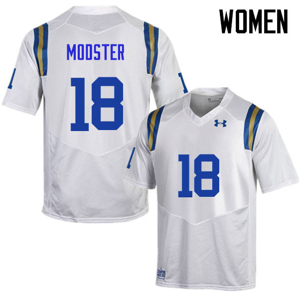 Women #18 Devon Modster UCLA Bruins Under Armour College Football Jerseys Sale-White